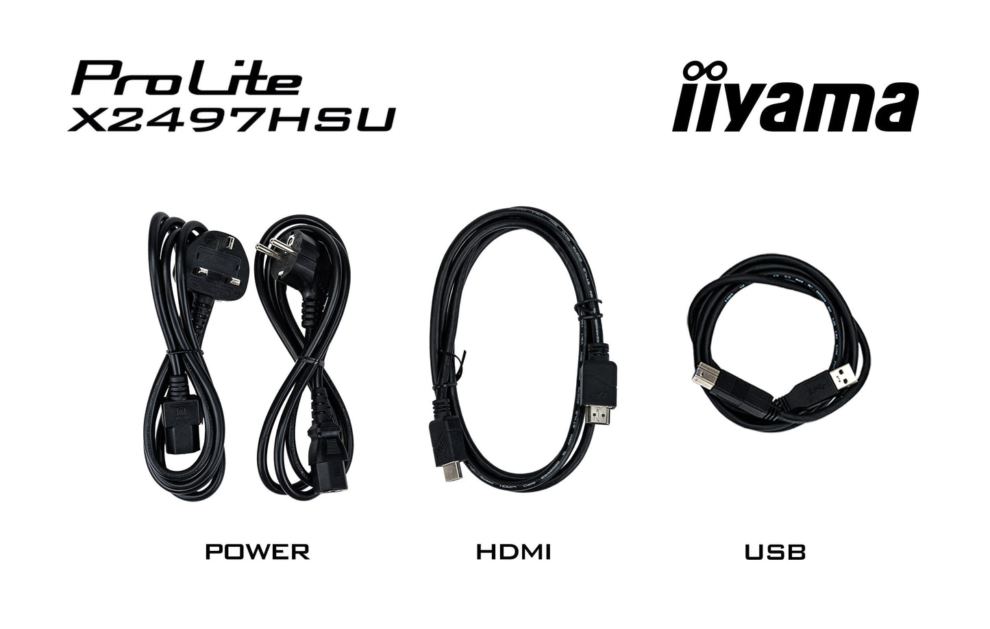 IIYAMA 24inch IPS-panel 1920x1080 120Hz EyeComfort 350cd/m2 Speakers HDMI DisplayPort 1ms MPRT USB 2x 3.2+2x C