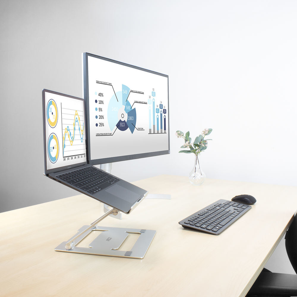 ACT Laptop stand foldable, aluminium