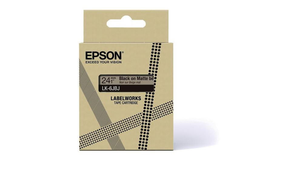 Epson Matte Beige/Black 24mm LK-6JBJ C53S672092