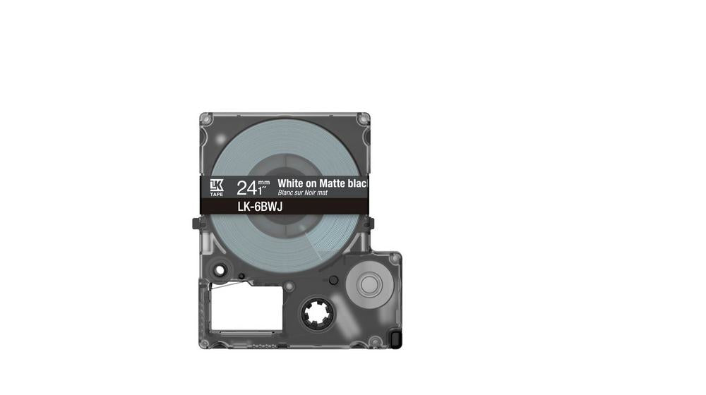 Epson Matte Black/White 24mm LK-6BWJ C53S672084