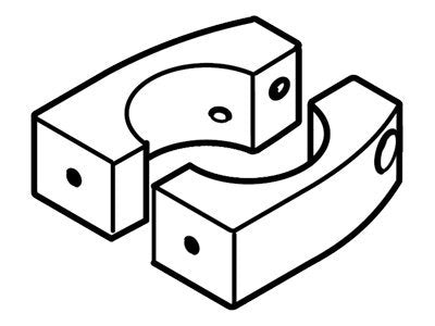 SPLIT POLE MOUNT BRACKET ALUMINIU 60-423-003