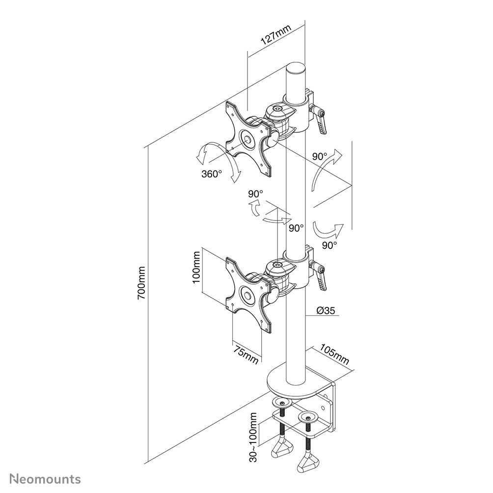 Flat Screen Desk Mount (clamp)