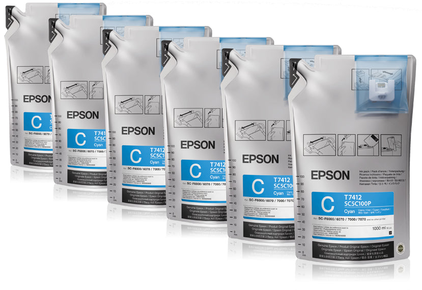 EPSON UltraChrome DS Cyan T741200 1Lx6packs