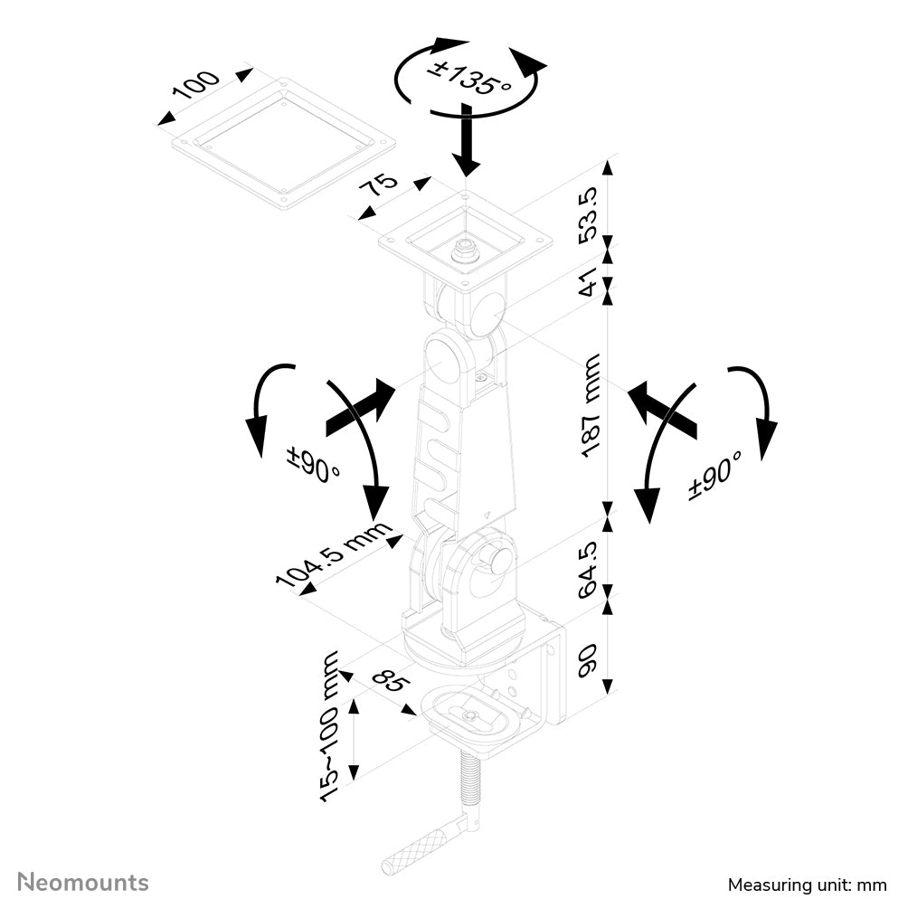 Flat Screen Desk Mount (clamp)