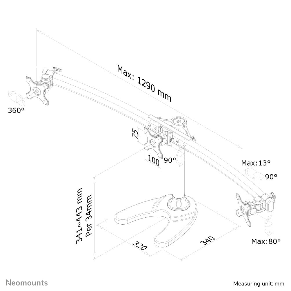 Flat Screen Desk Mount (stand/grommet)