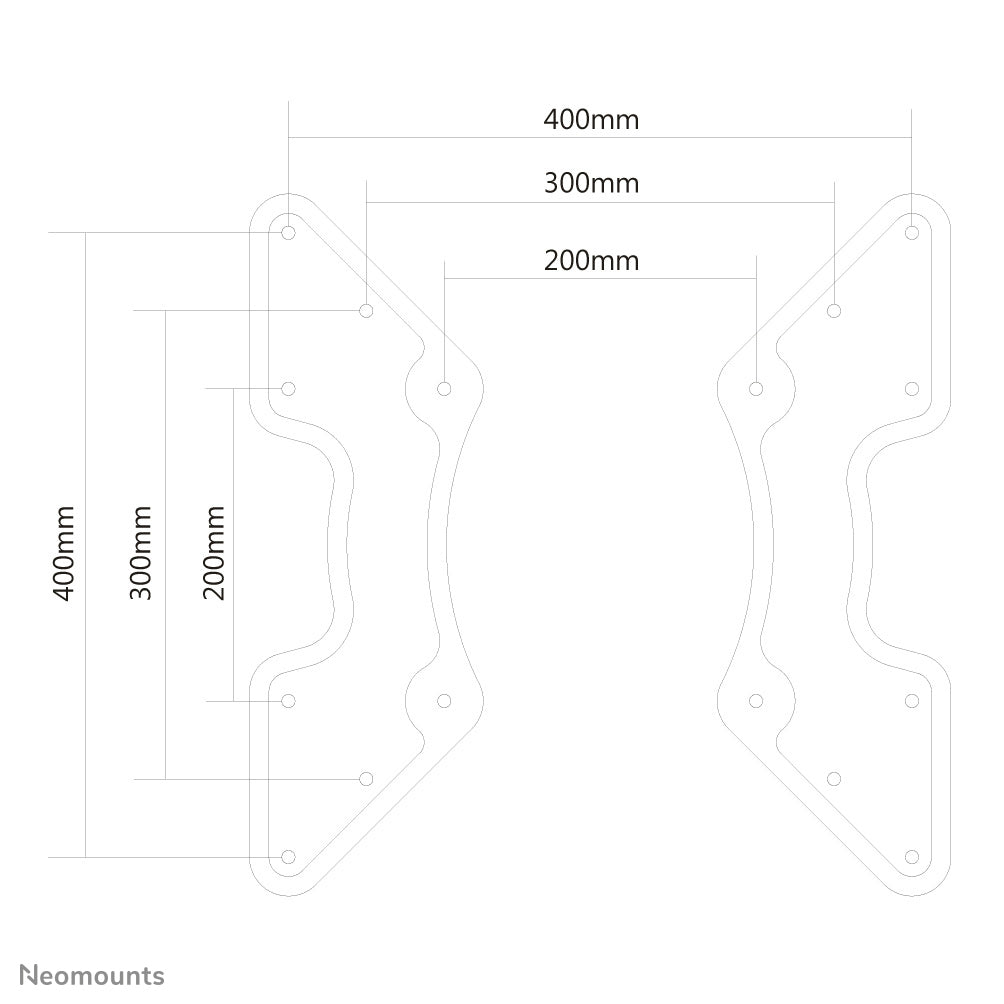 VESA Conversion Plate - VESA 200x200 to 400x200, 400x400