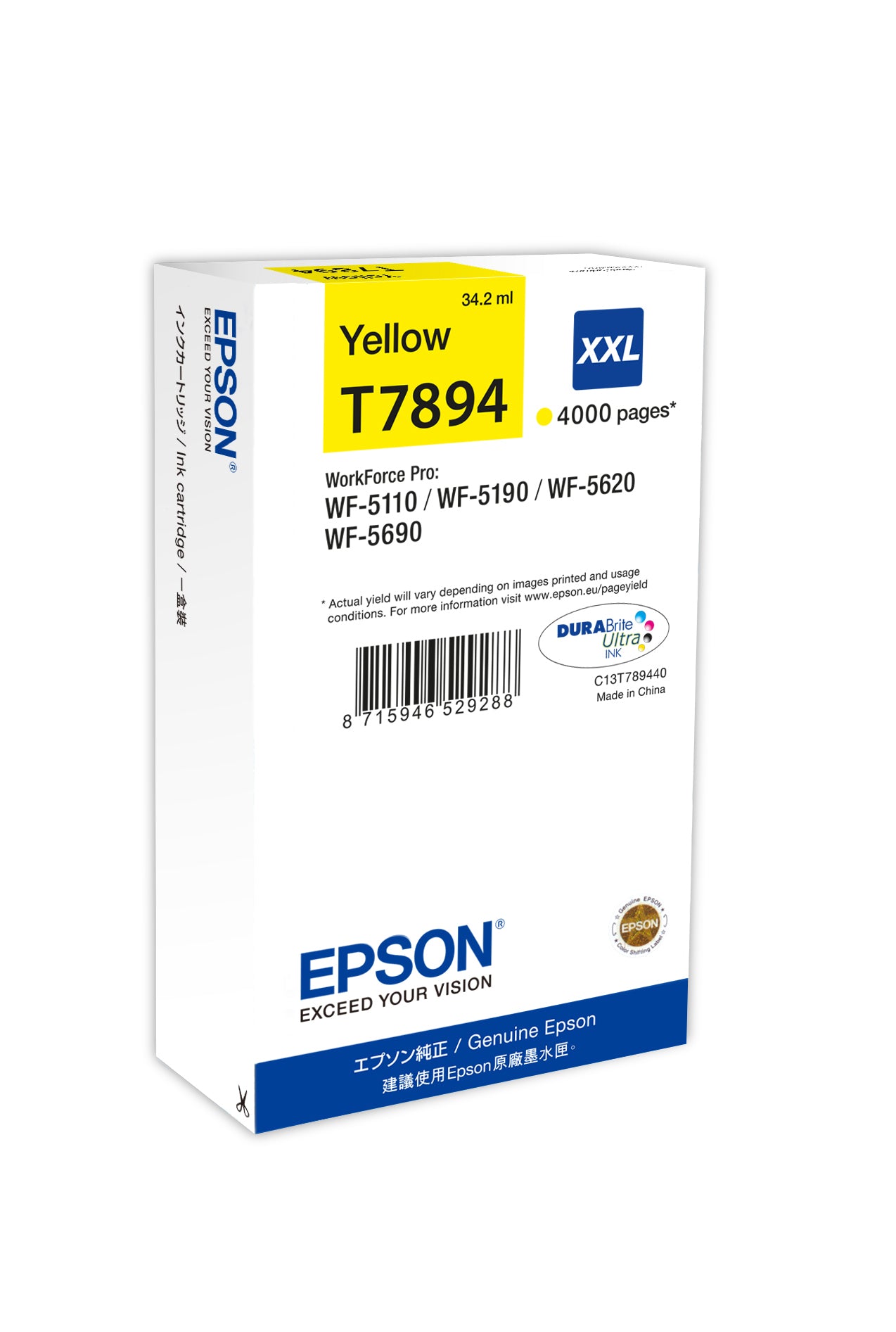 WF-5xxx XXL Yellow Ink Cartridge XXL C13T789440