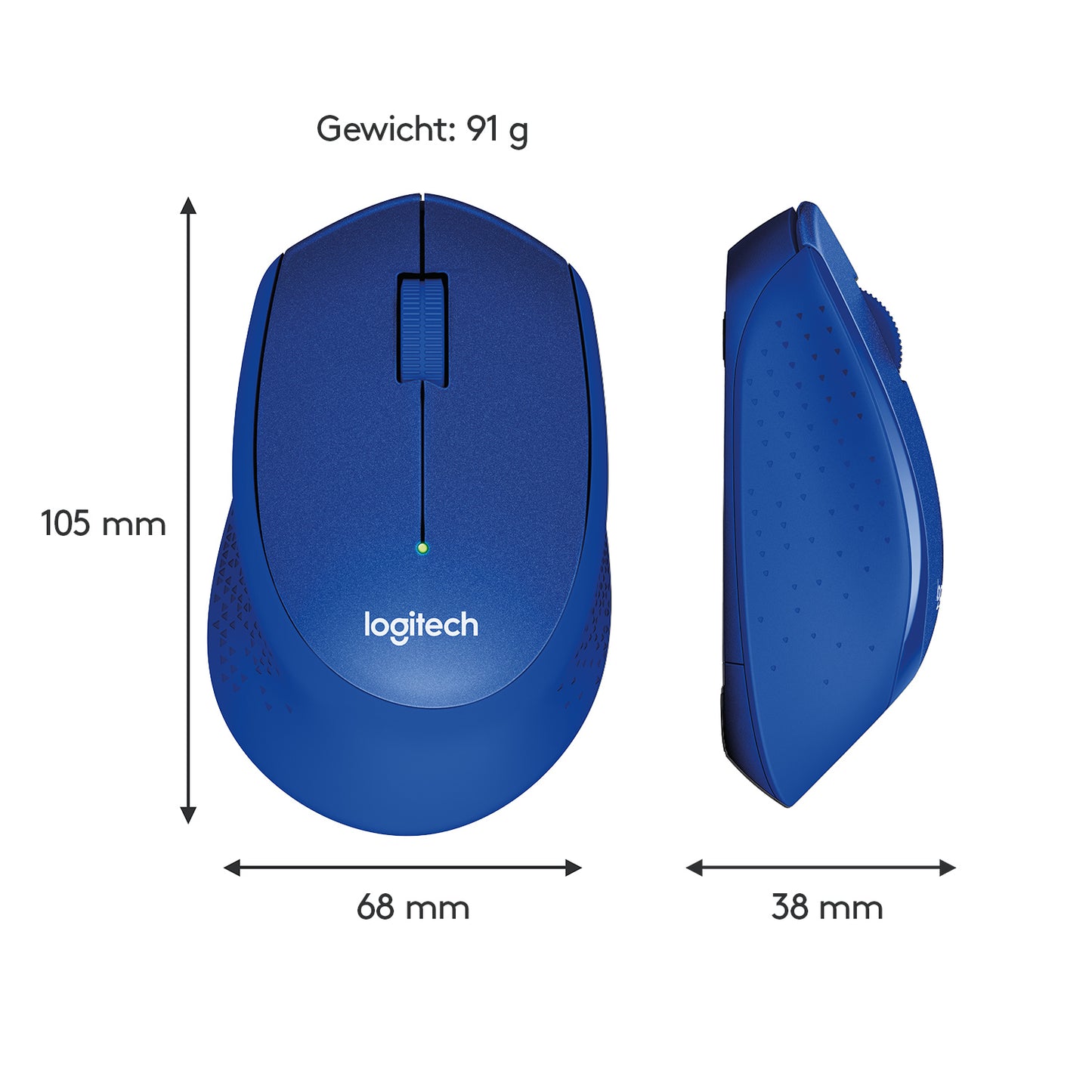 Logitech Wireless Mouse M330 Silent Plus Blue