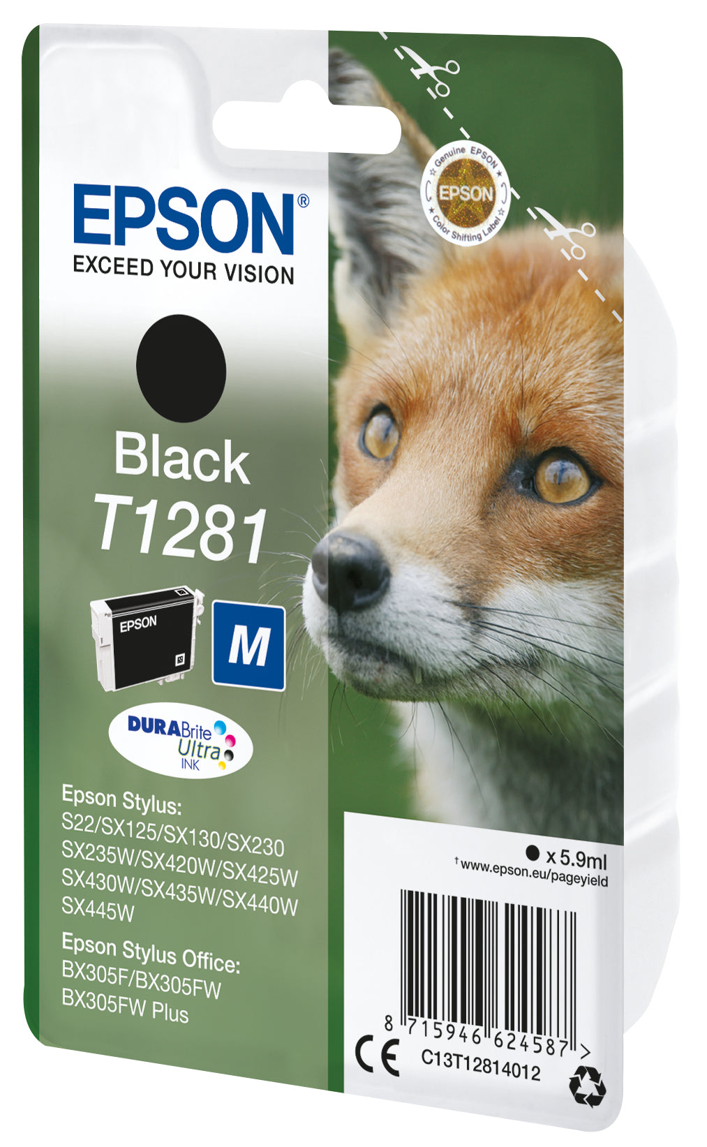 Singlepack Black T1281 DURABrite Ultra Ink