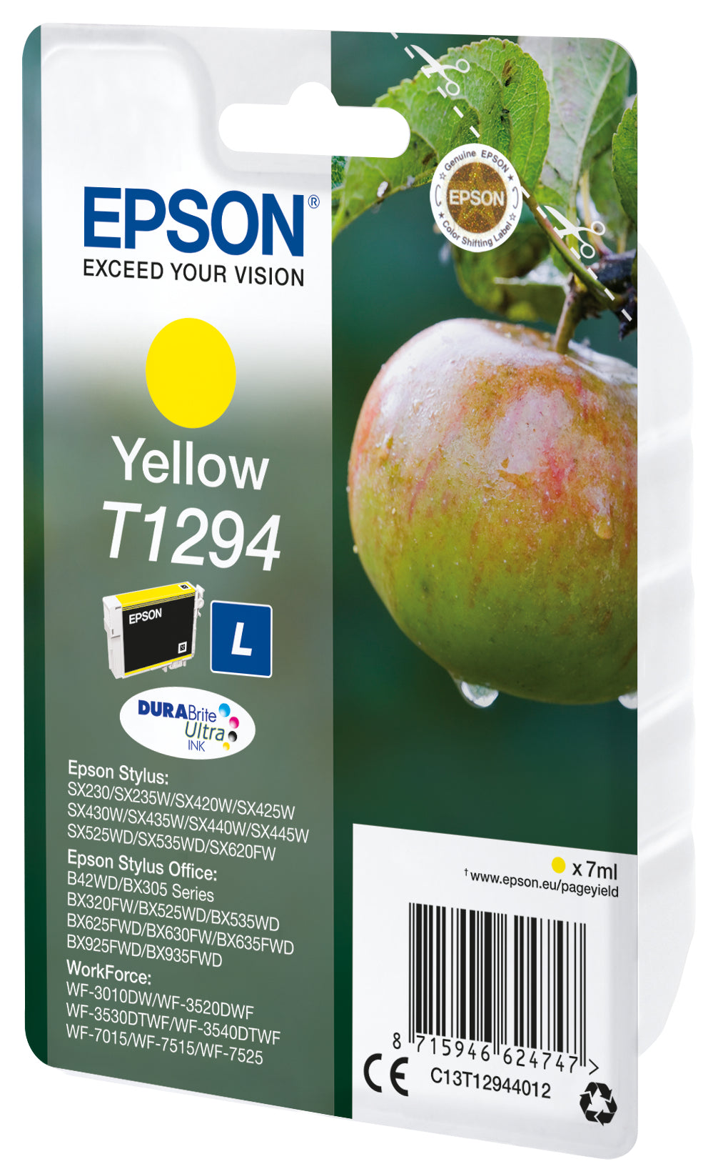Singlepack Yellow T1294 DURABrite UltraInk