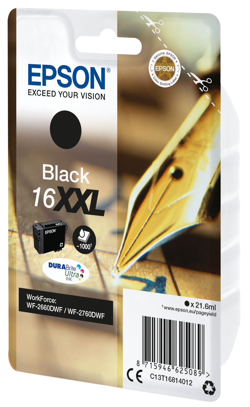 Singlepack Black 16XXL DURABrite Ultra Ink