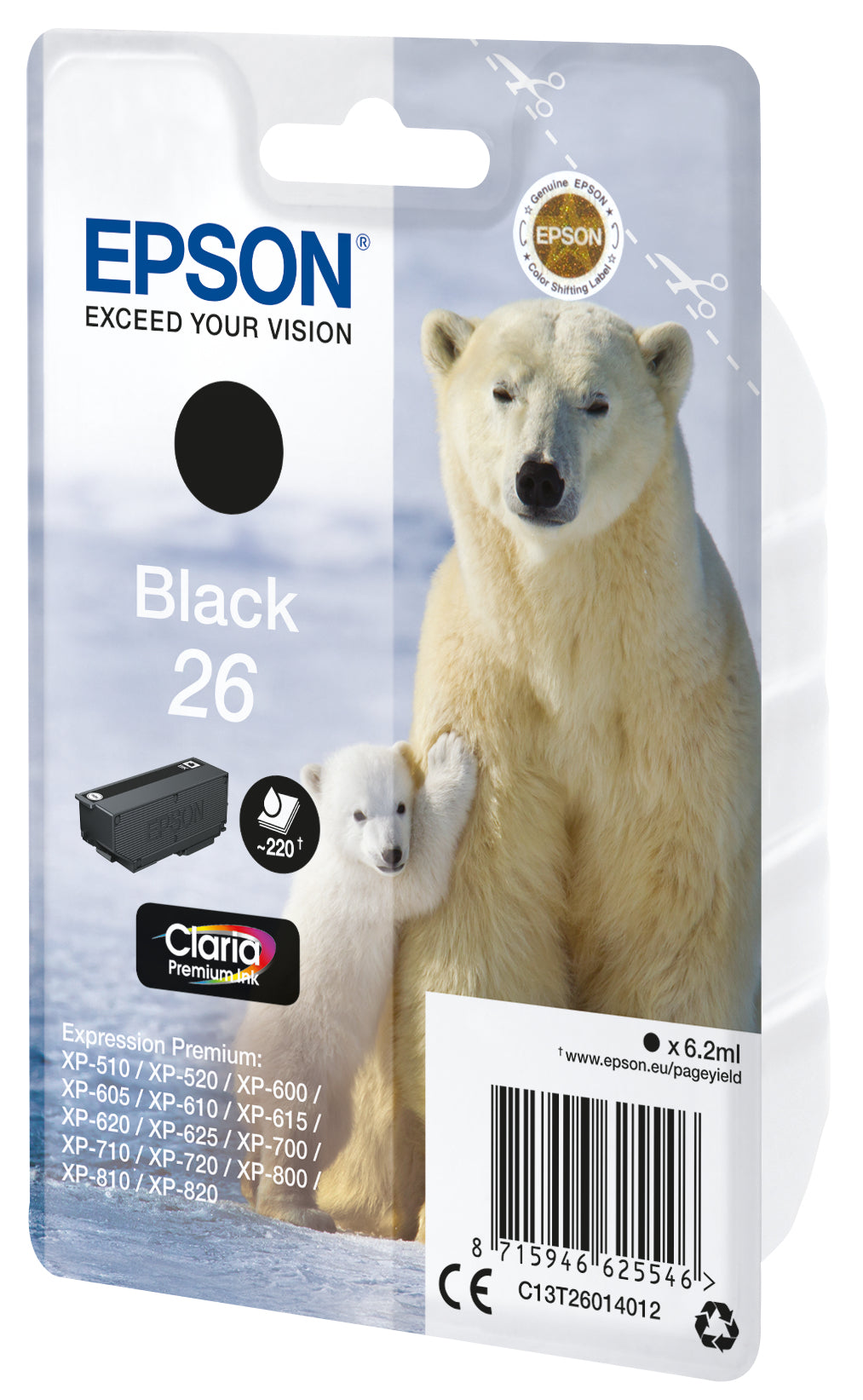 Singlepack Black 26 Claria Premium Ink