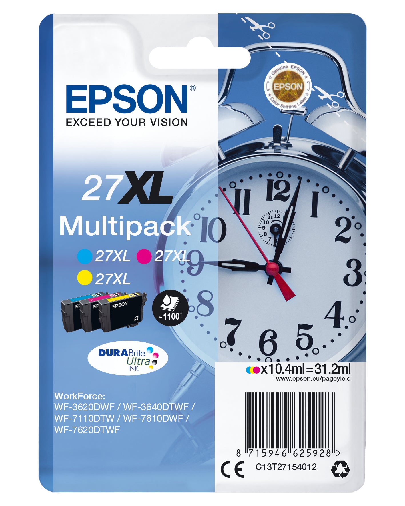 Multipack 3-colour 27XL DURABrite UltraInk