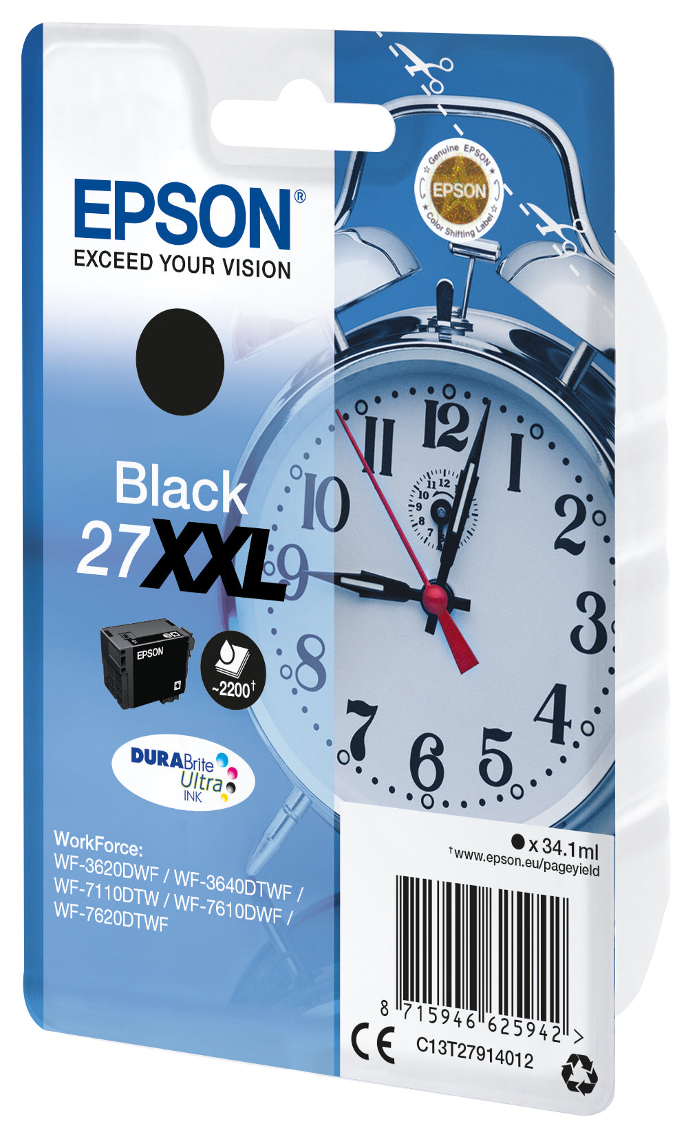 Singlepack Black 27XXL DURABrite Ultra Ink