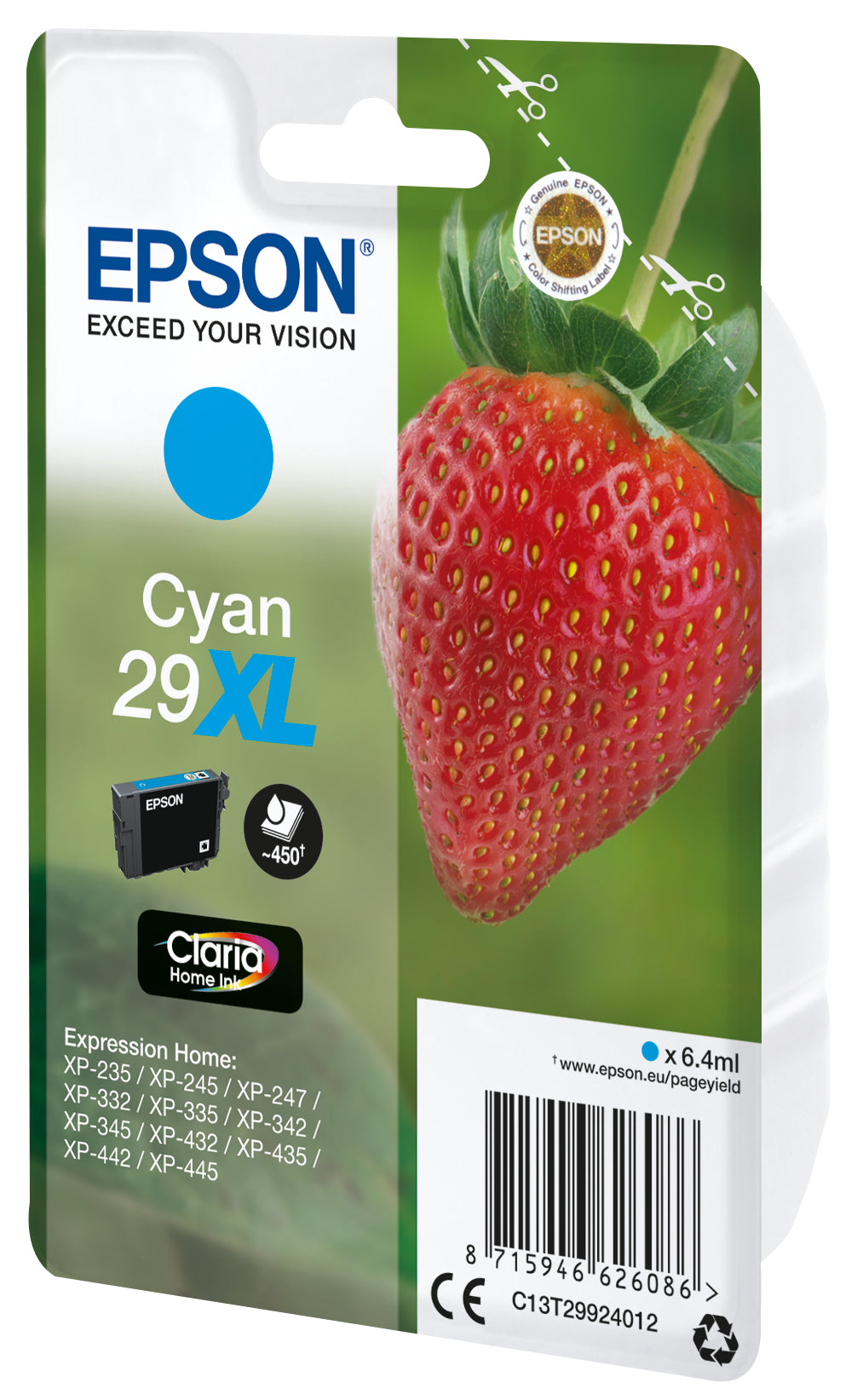 Singlepack Cyan 29XL Claria Home Ink