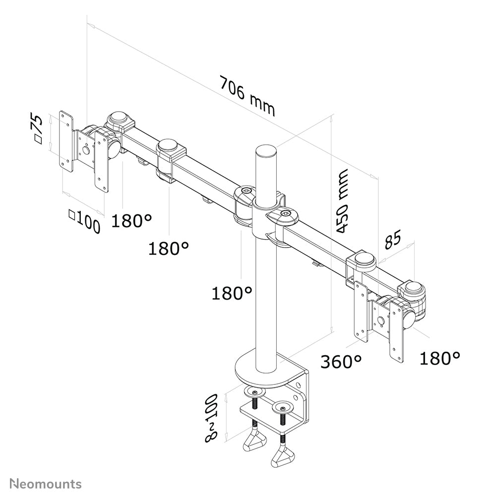 Flat Screen Desk Mount (clamp)