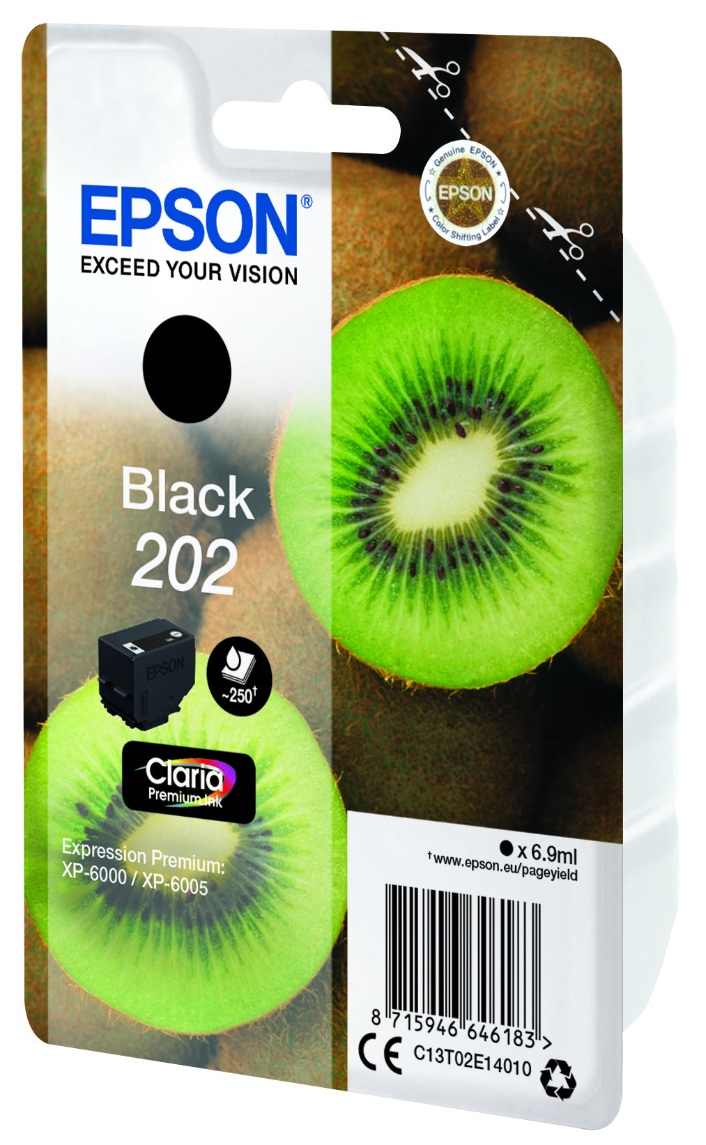 EPSON Singlepack Black 202 Kiwi Clara Premium Ink