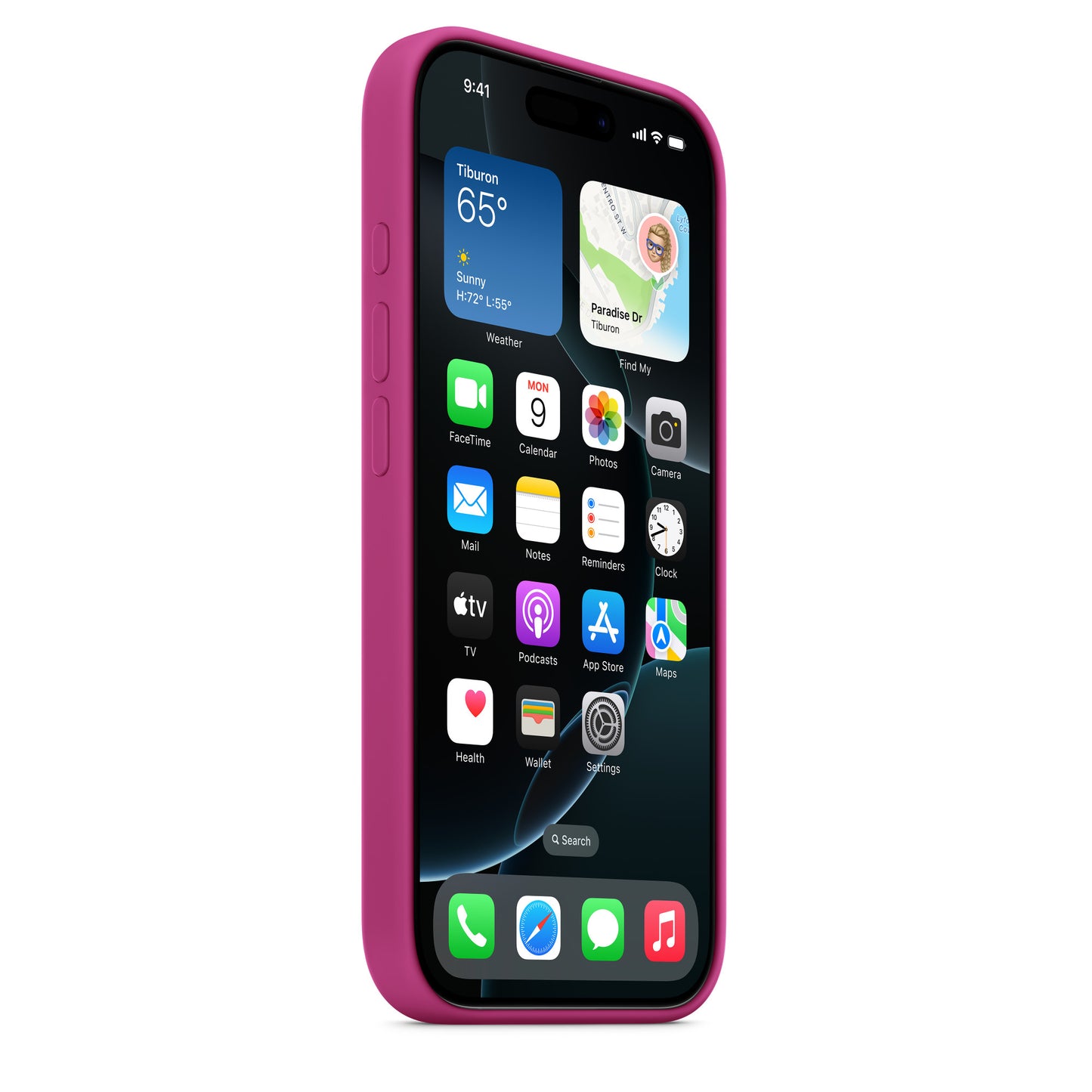 iPhone 16 Pro Silicone Case with MagSafe - Fuchsia
