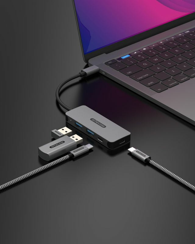 USB-C to 2x USB-A + 2x USB-C Hub