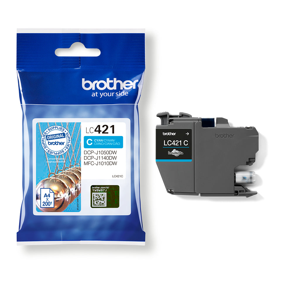 BROTHER 200-page standard capacity Cyan ink cartridge for DCP-J1050DW MFC-J1010DW and DCP-J1140DW
