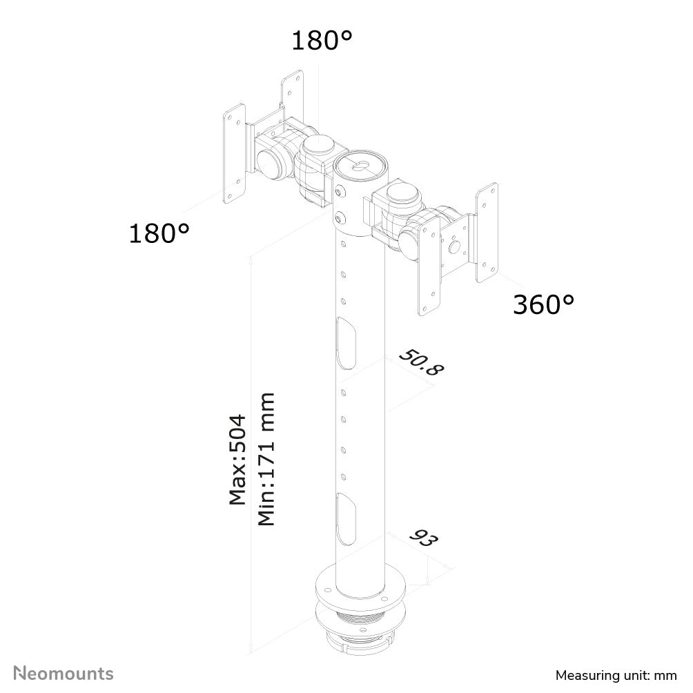 Flat Screen Desk Mount (grommet)