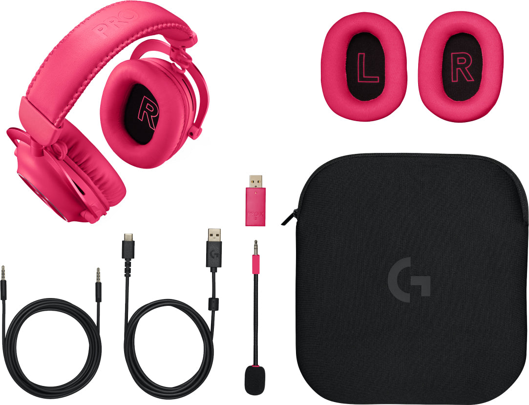 Logitech PRO X 2 LIGHTSPEED WRLS Gaming Headset - Pink