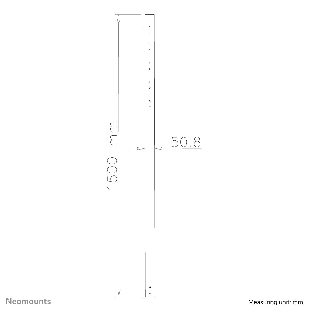 150 cm extension pole for FPMA-C200BLACK/C400BLACK/PLASMA-C100BLACK