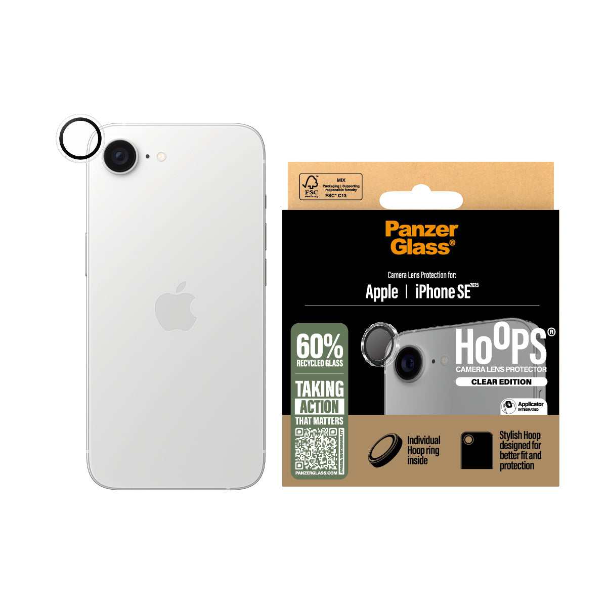 PanzerGlass Hoops Transparent Lens Protector iPhone 16e