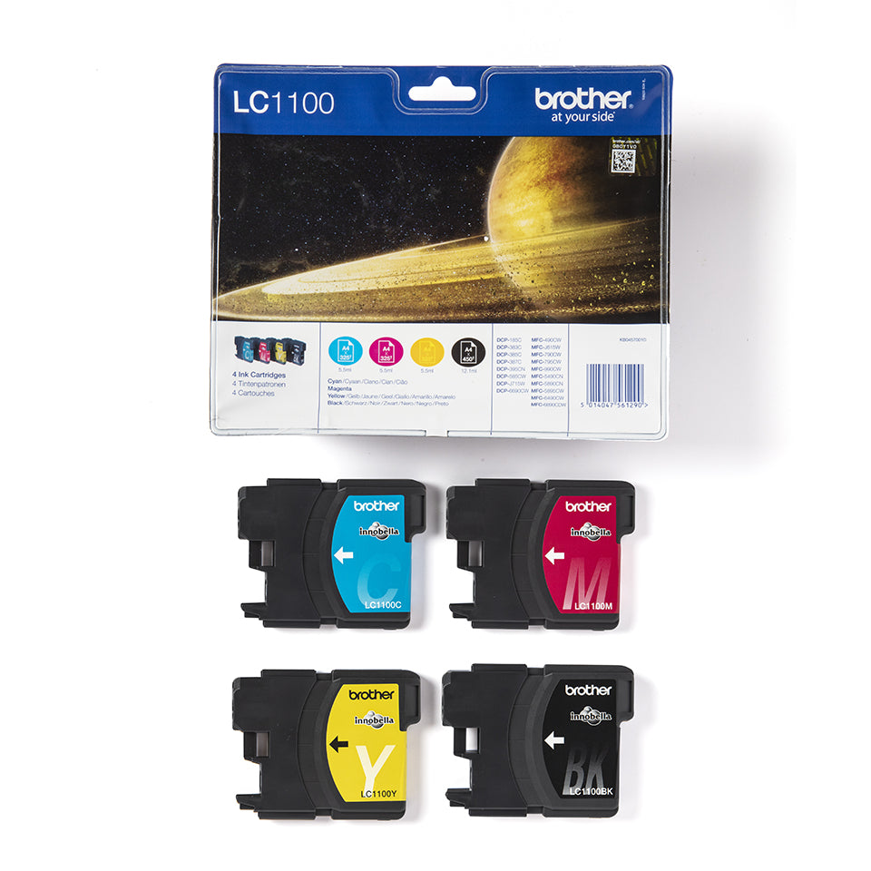 Brother LC1100VALBP inktcartridge pakket cyaan / magenta / geel / zwart