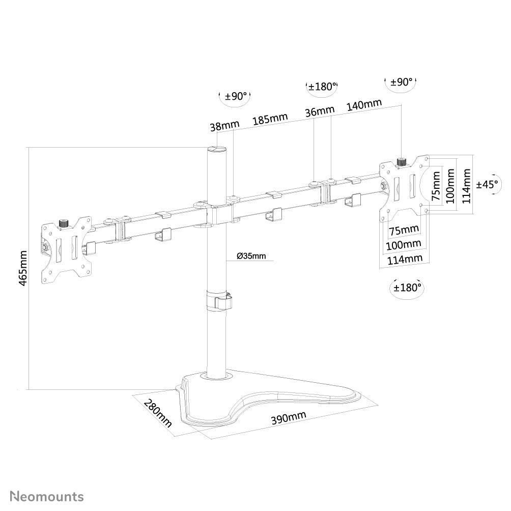 NewStar Flat Screen Desk Mount stand