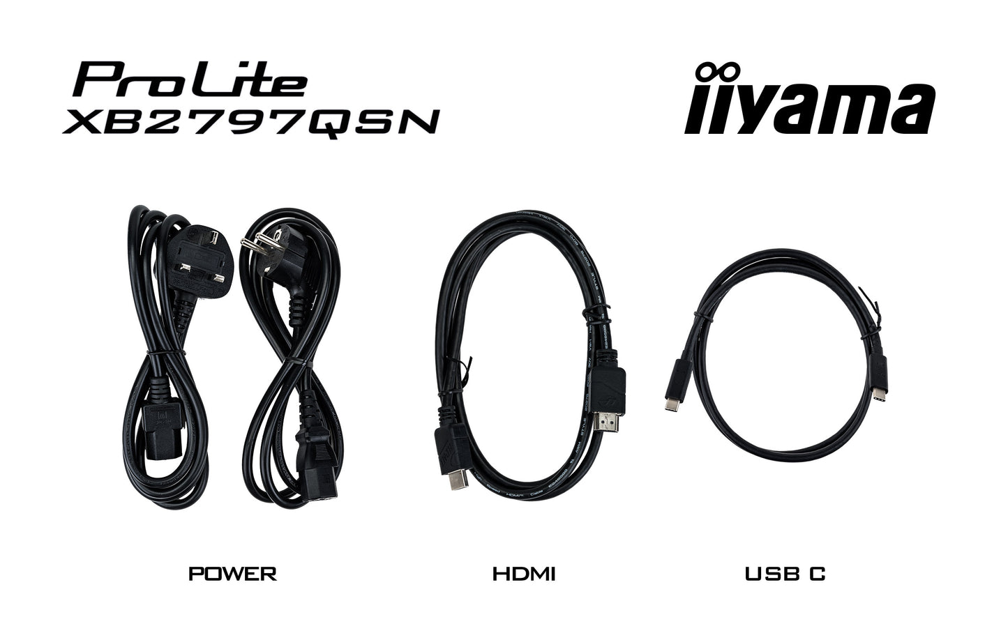 Iiyama Prolite XB2797QSN-B1 27WIDE LCD, 2560 x 1440 QHD, IPS panel, LED Bl., Adaptive Sync, USB-Hub (2xOut v3.2 +2xUSB-C(7,5 Watt)), Pivot,
