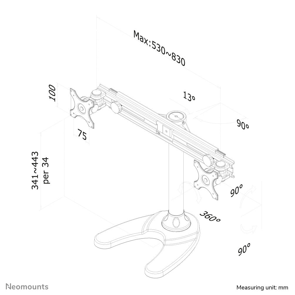 Flat Screen Desk Mount (stand/grommet)