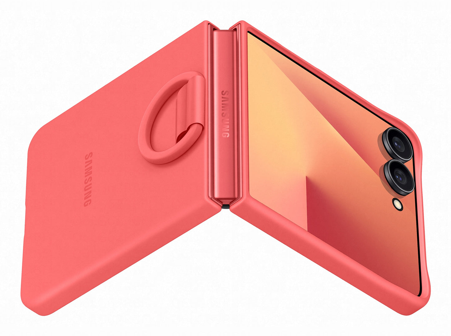 Samsung Silicone Ring Case Flip7 Rood