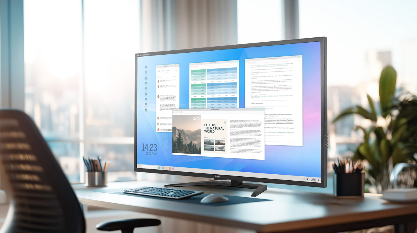 IIYAMA X4373UHSU-B2 43inch VA Dual Mode DLG UHD/FHD 120Hz 450cdm2 3ms 2xHDMI DP KVM PBP&PIP 2xUSB 3.2 2xUSB Type-C Speakers Remote