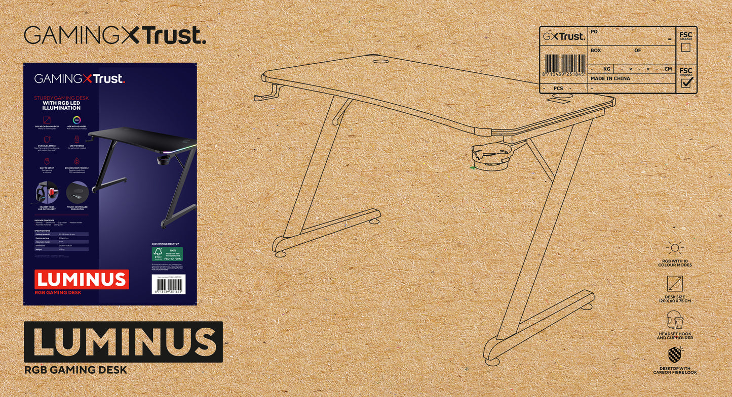 GXT709 LUMINUS RGB DESK
