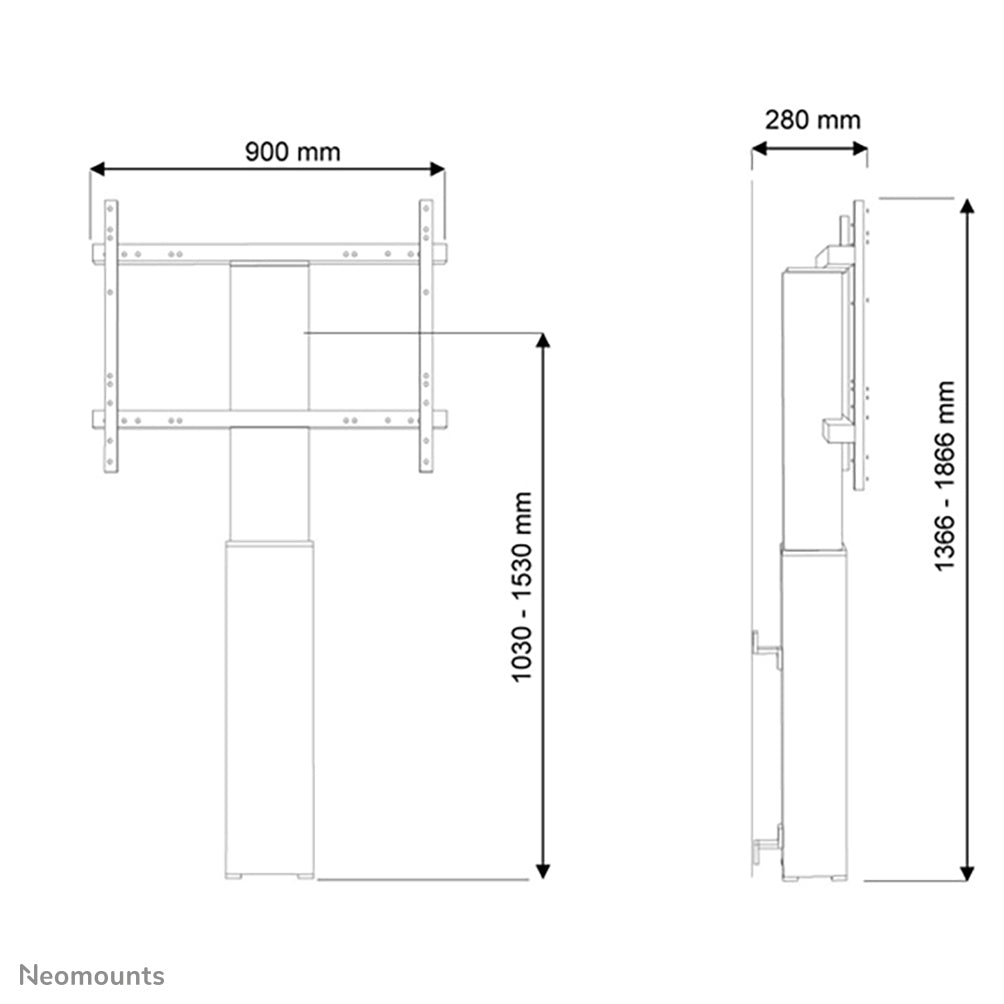 NewStar Motorised Floor Stand/Wall Mount PLASMA-W2250BLACK