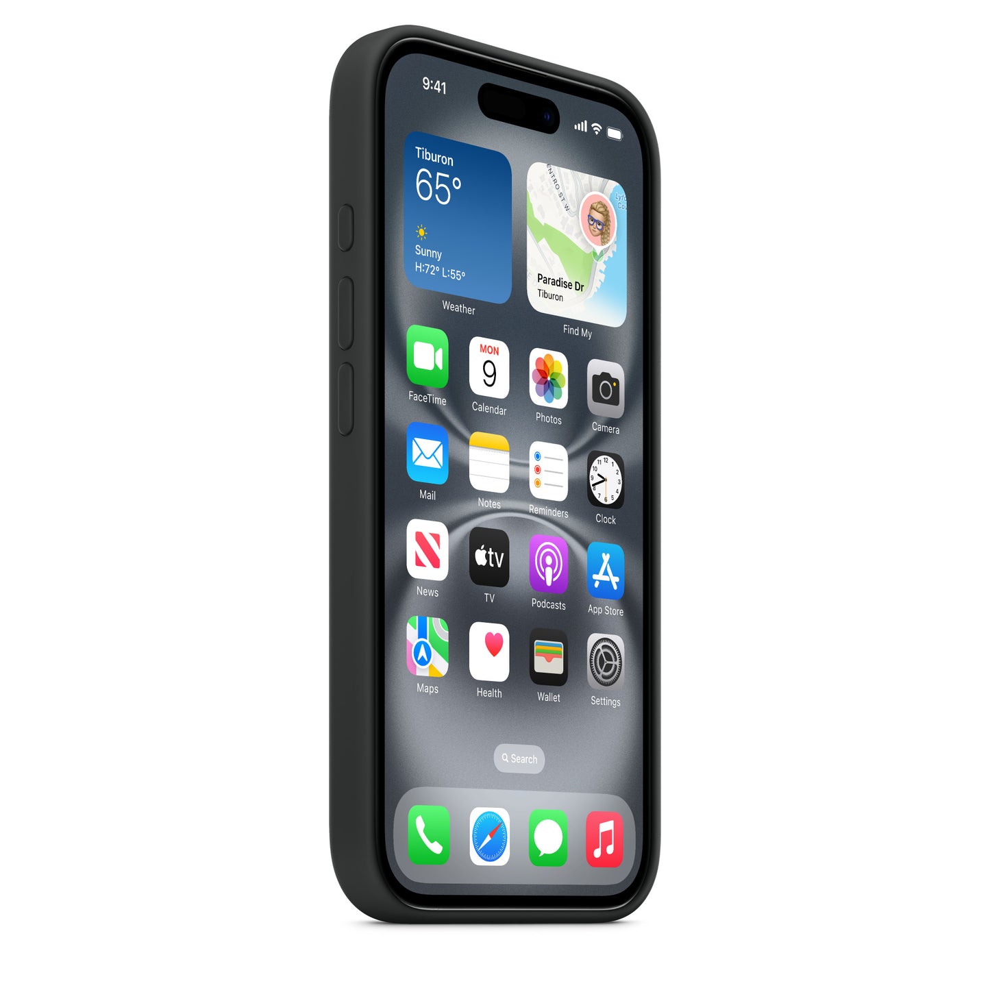 iPhone 16 Silicone Case with MagSafe - Black