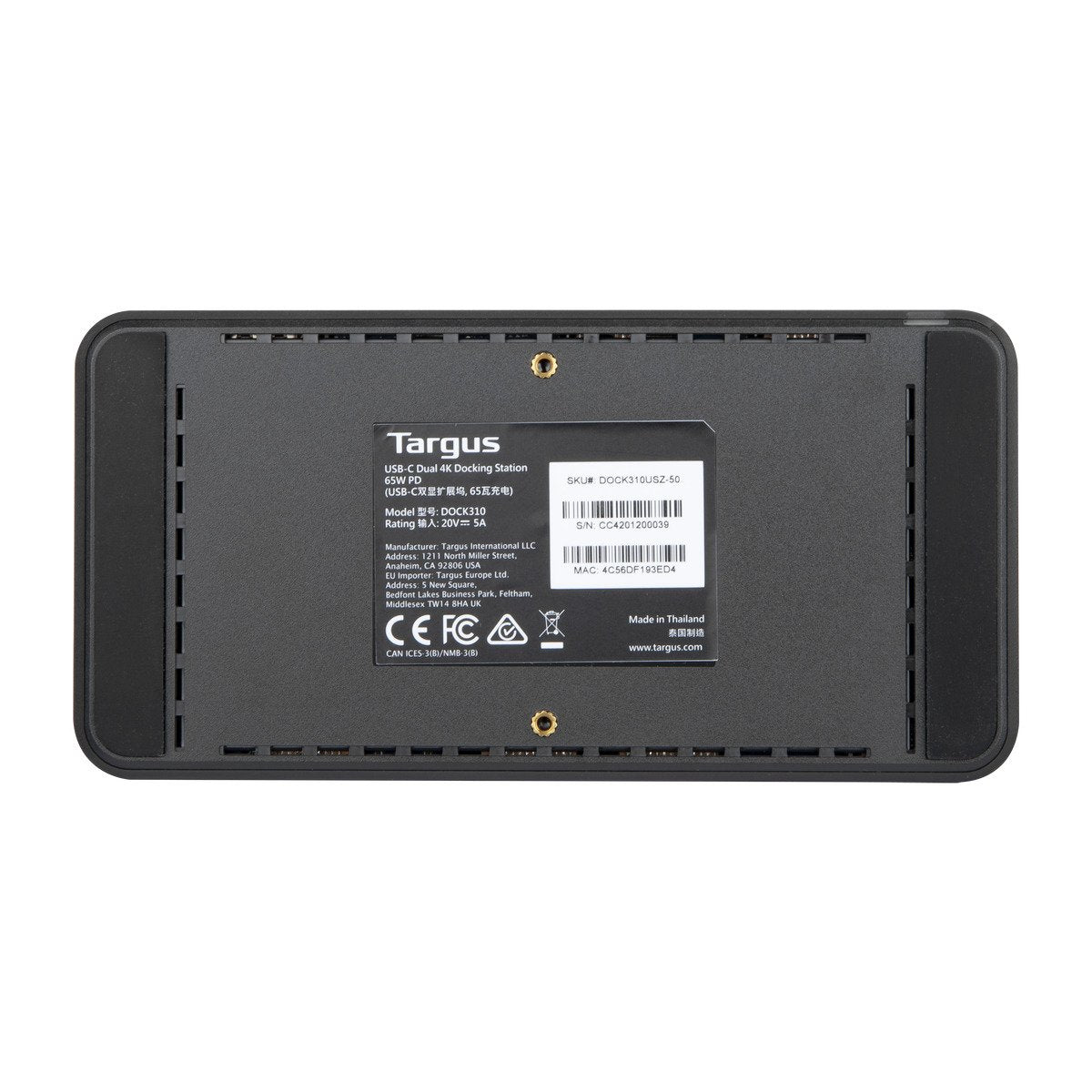 USB-C Dual 4K dock with 65PD