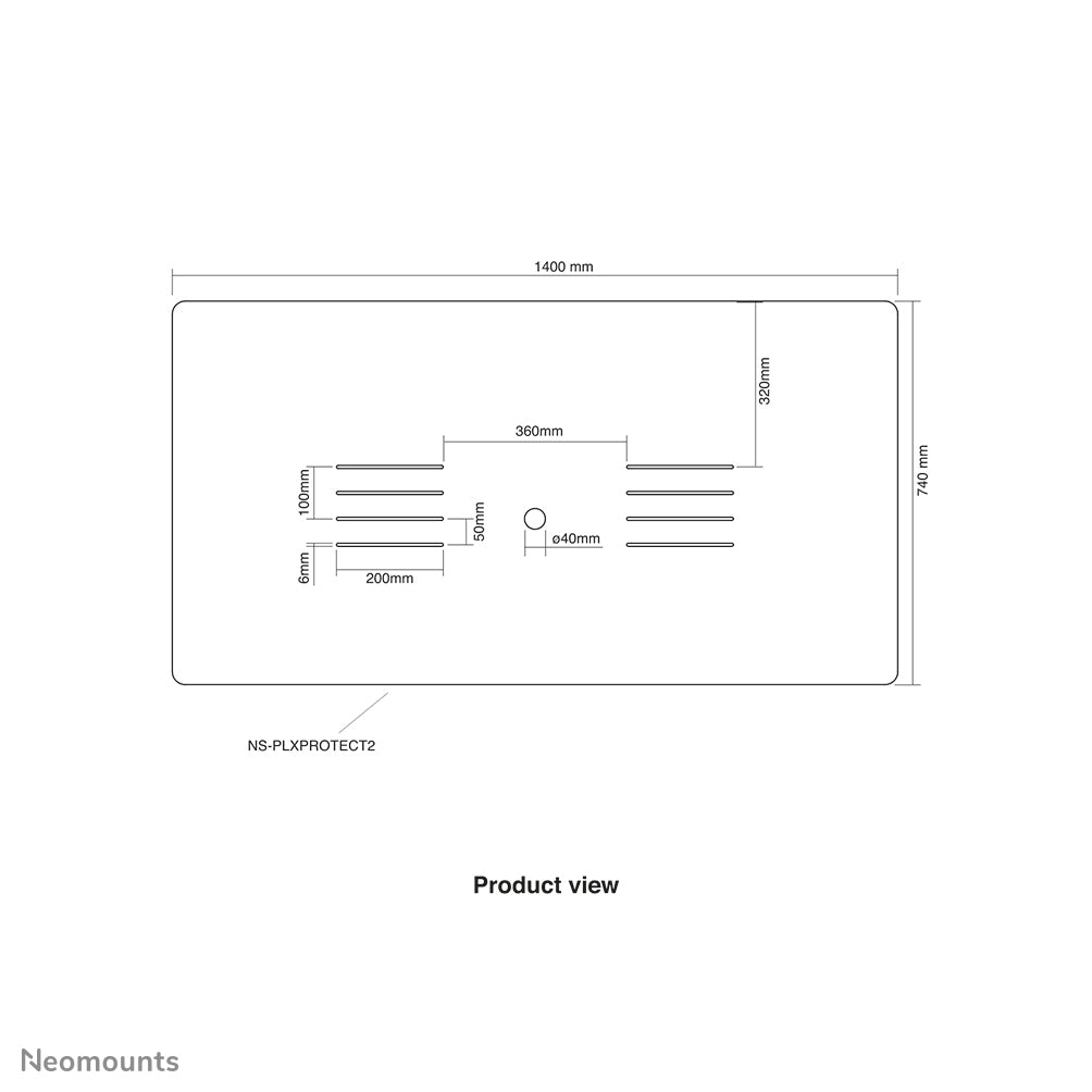 Transparent Protection Screen for dual monitor use - assembly on VESA 100x100 mm