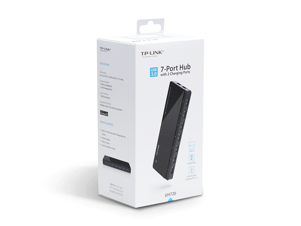 TP-Link USB 3.0 7-Port Hub with 2 charging ports