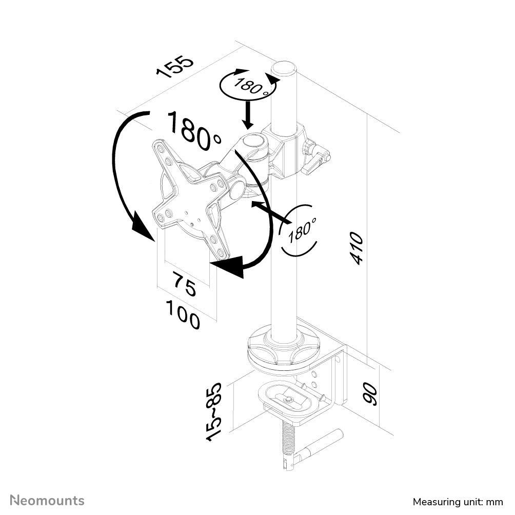 Flat Screen Desk Mount (clamp)