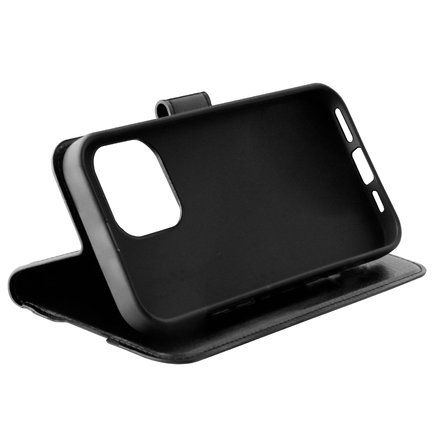 BeHello iPhone 15 Pro Gel Wallet Case ECO Black