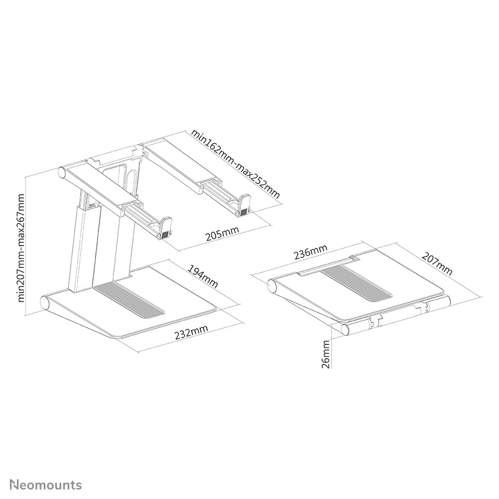 NewStar Notebook Desk Stand