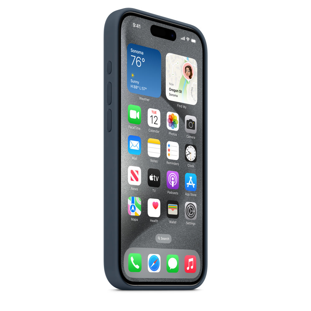 Apple iPhone 15 Pro Sil Case MS Blue