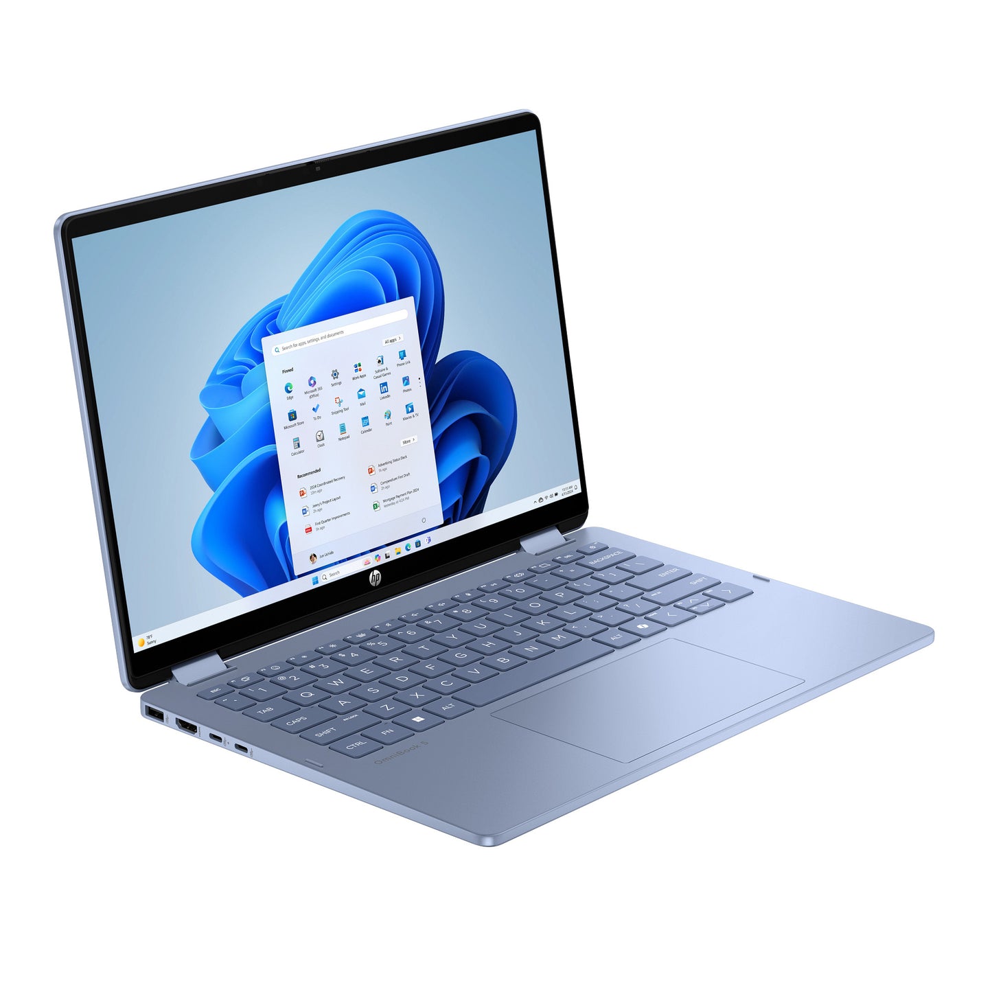 HP OmniBook 5 Flip, 14,0 2K IPS 300nits Touch, Intel Core 7-150U, 16GB LPDDR5, 1TB PCIe SSD, Intel Iris Xe Graphics, W11H, Blue