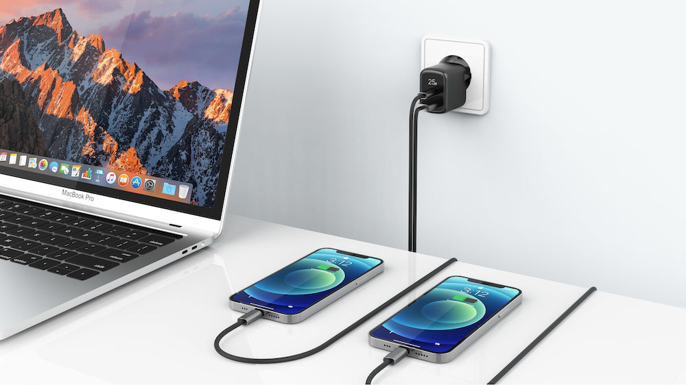 BeHello Charger USB-C GAN 25W USB-A Blck