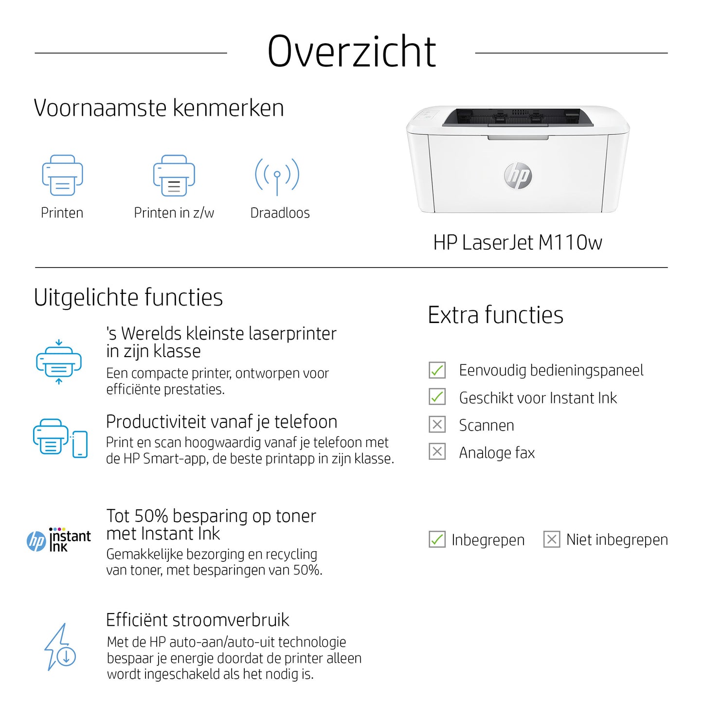 HP LaserJet M110w 16/32MB USB WI-FI A4 A 7MD66F#B19