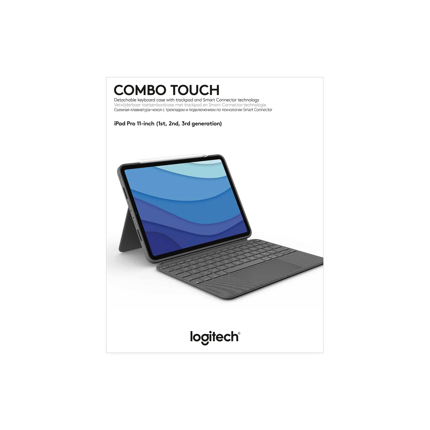 Logitech Combo touch - iPad Pro 11 inch (1,2,3,4 Gen) - Azerty - Grey