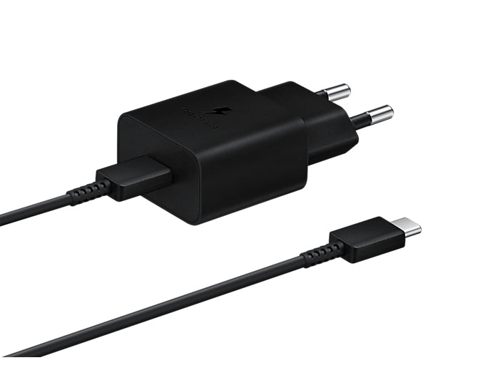 Samsung universele USB-C lader + datakabel C naar C - zwart - snel laden (15W)