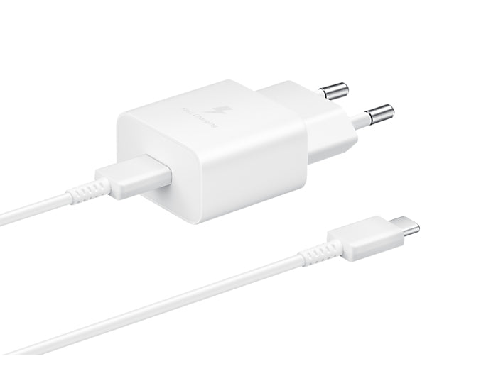 Samsung universele USB-C lader + datakabel C naar C - wit - snel laden (15W)